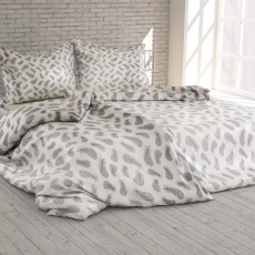 Povlečení bavlna Pírko šedé