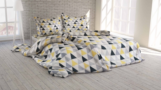 Povlečení Lenka šedá bavlna