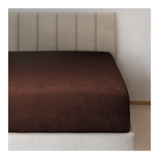 Froté prostěradlo č.45 tm. hnědá