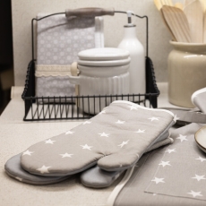 Kuchyňské chňapky hvězdy šedé