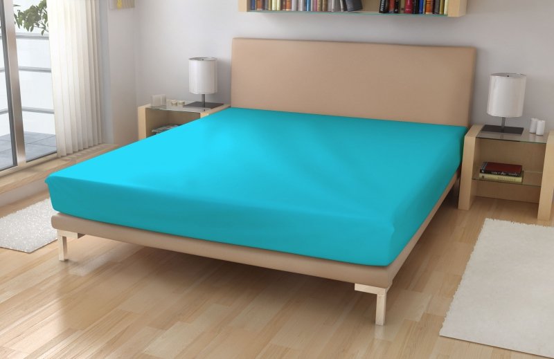 Polášek Prostěradlo MICRO č.22 tyrkysová 100% polyester Modrá 200x220