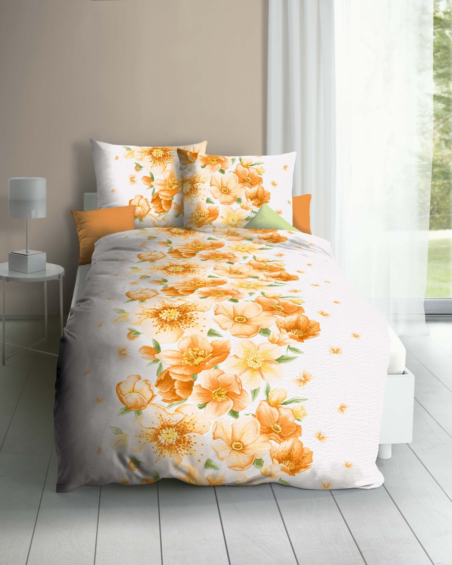 Polášek Povlečení krep Tiffany 177/17 100% bavlna květiny 140x200 / 70x90