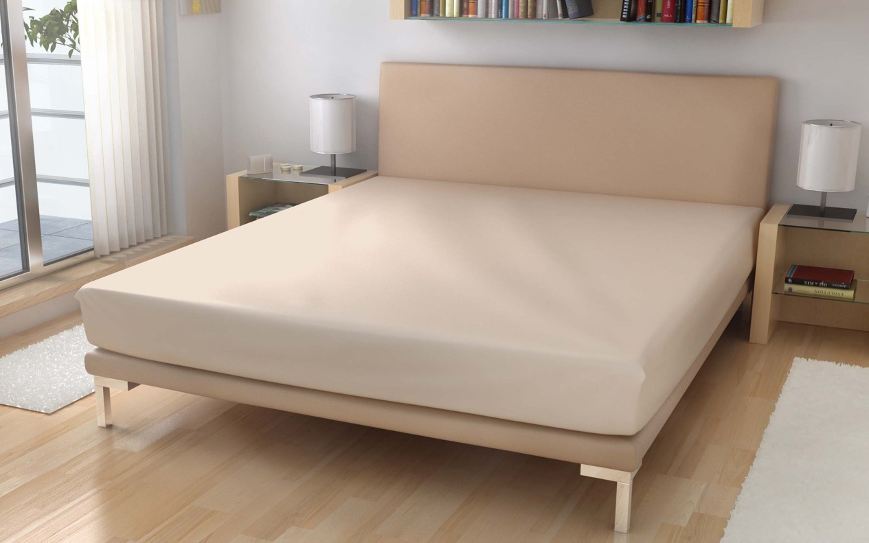 Polášek Prostěradlo MICRO č.57 bílá káva 100% polyester Béžová 200x220