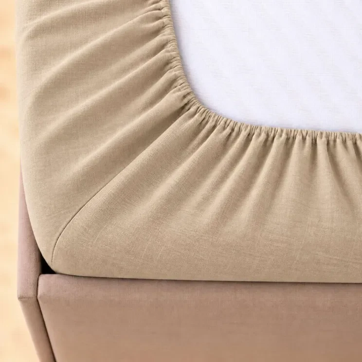 Prostěradlo bavlněné LUX do gumy č.3 - světle hnědé