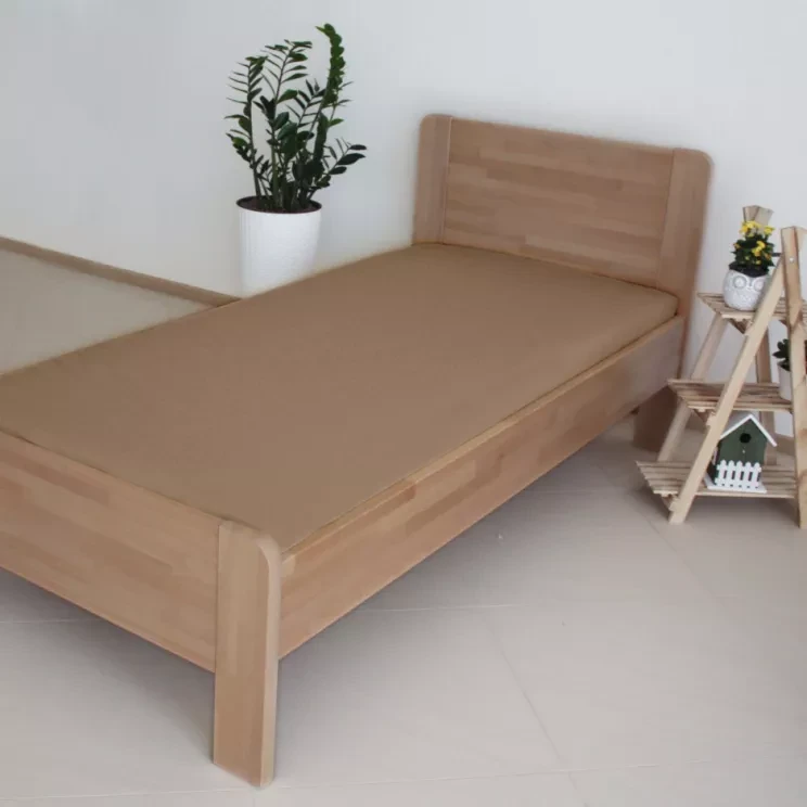 Obliečka na matrac bavlna plátno tmavo béžová